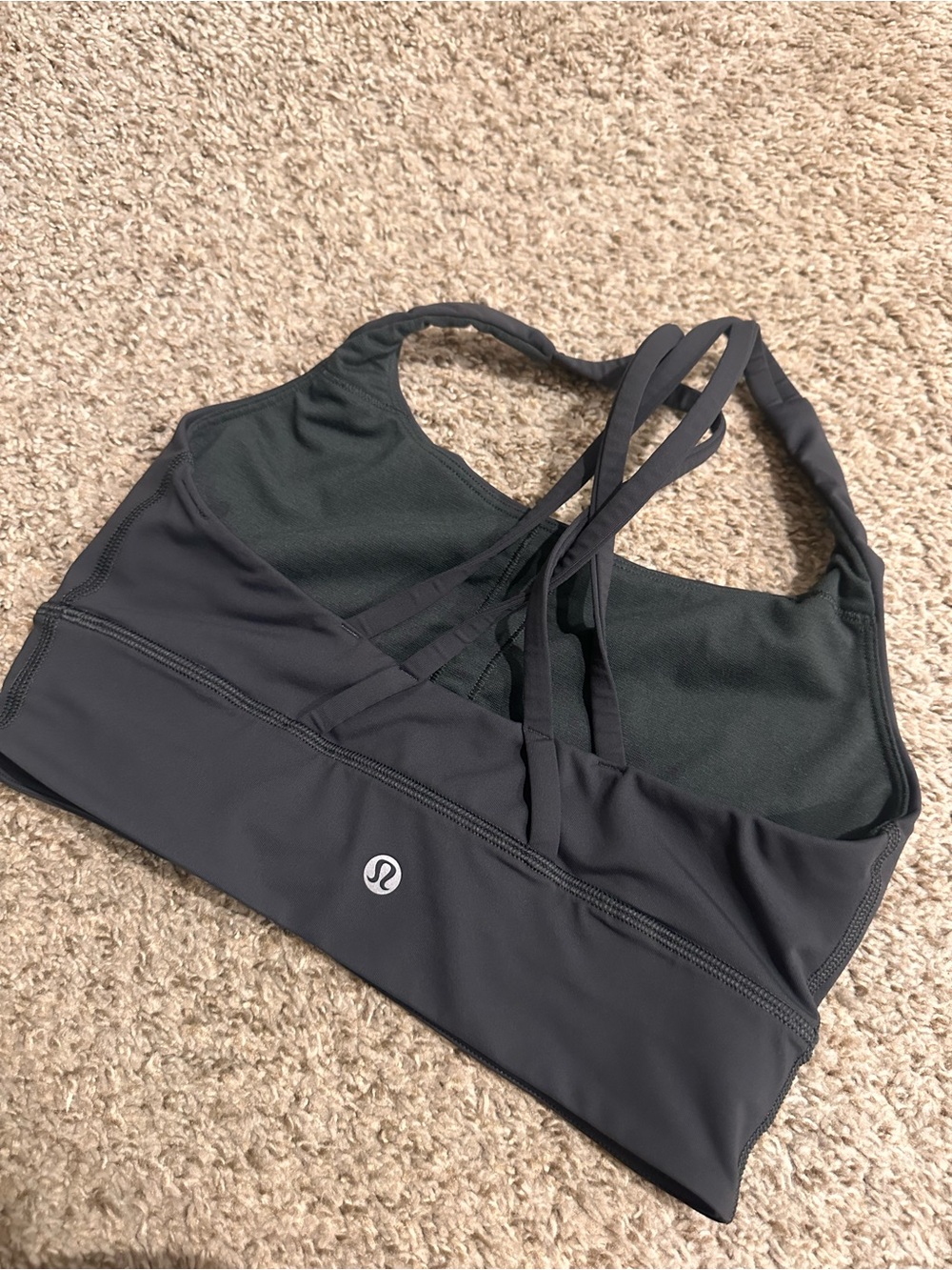 Lululemon Energy Bra Size 6 Graphite Grey - Picture 8 of 8